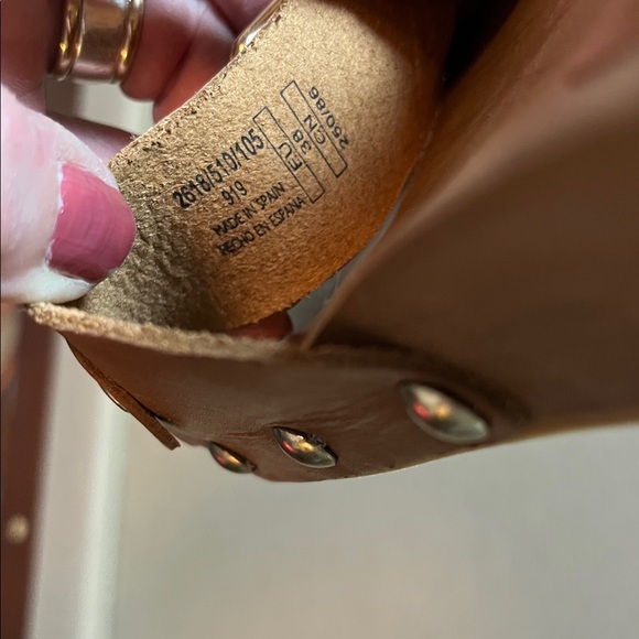 Zara Wooden Sole Slide Sandals Buckle Size 38 - Picture 7 of 8